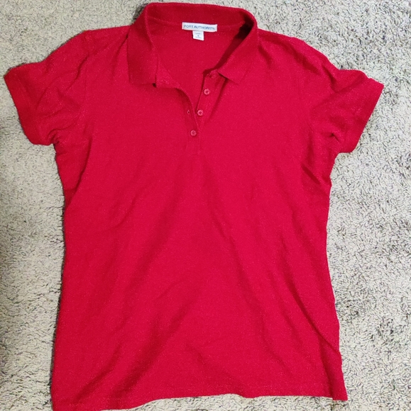 Ladies Small Red Port Authority shirt - Picture 1 of 4